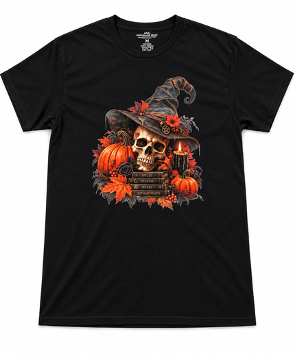 Witch’s Spellbook Skull Halloween T-Shirt