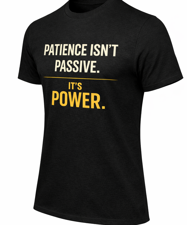 Patience isn't Passive. It's Power. T-Shirt