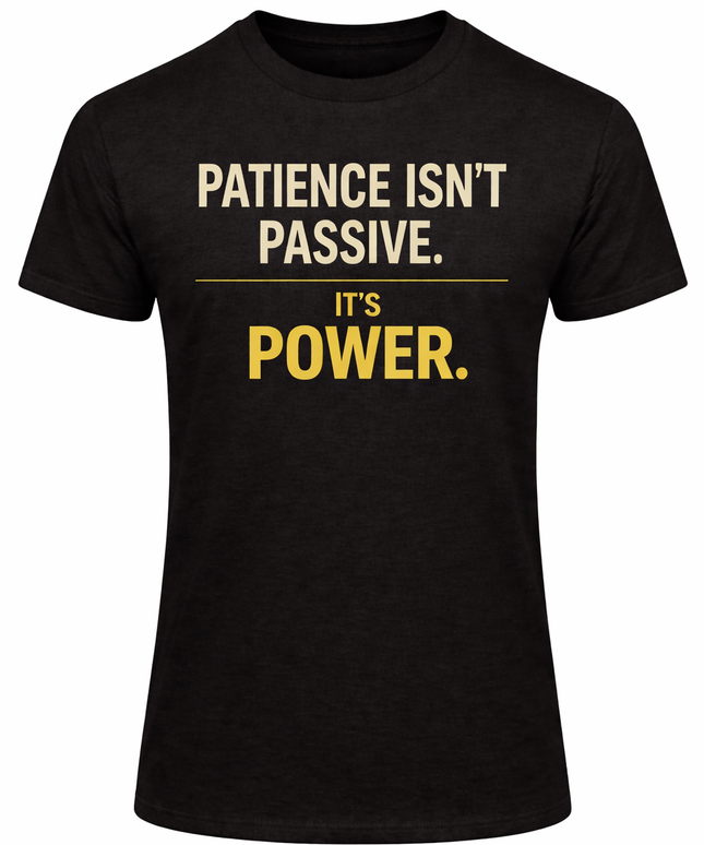 Patience isn't Passive. It's Power. T-Shirt