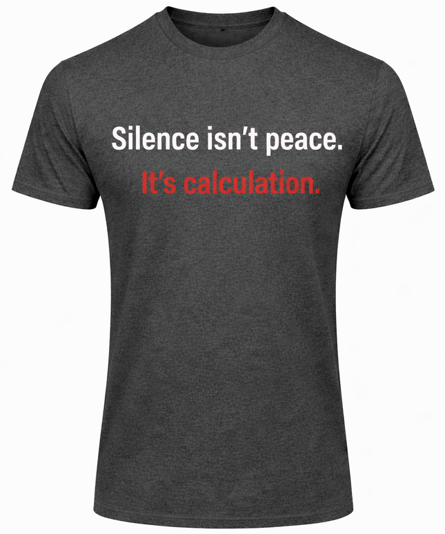 Silence Isn't Peace It's Calculation T-Shirt