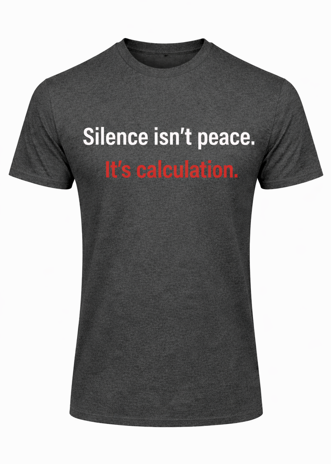Silence Isn't Peace It's Calculation T-Shirt